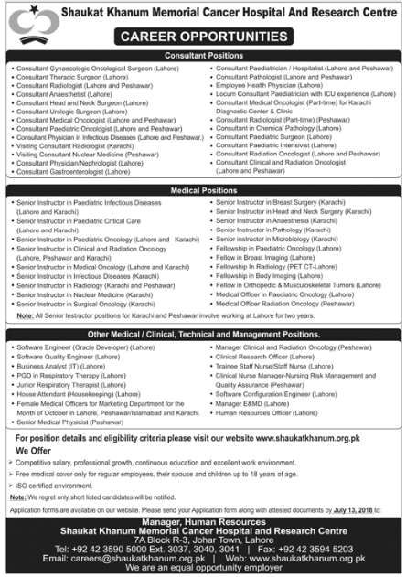 Career at Shaukat&nbsp;Khanam