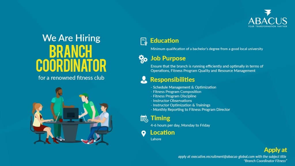 Branch coordinator Required